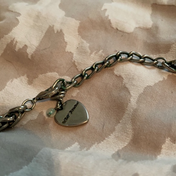 Vintage Betsey Johnson heart leopard charm necklace - Picture 3 of 4